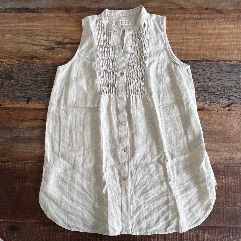 Michael Kors Sleeveless Linen Shirt